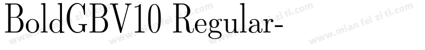 BoldGBV10 Regular字体转换